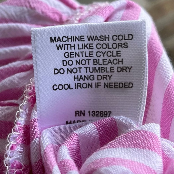 •Jane and Delancey• Pink Stripe Peplum Blouse - Size Large - Picture 8 of 9